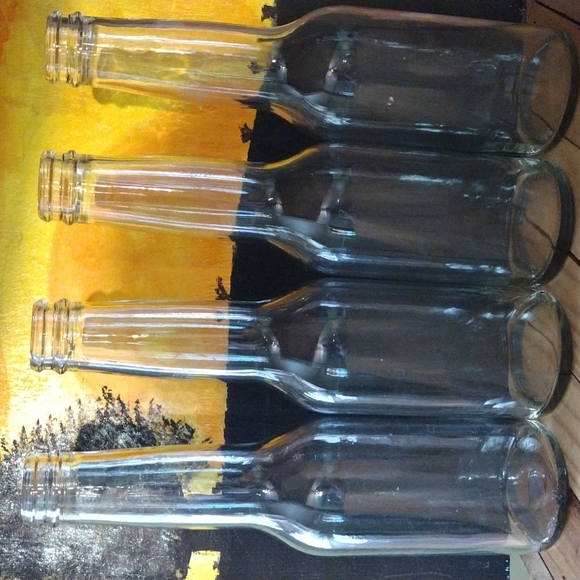 Clear Glass bottles set of (4) - Picture 2 of 6